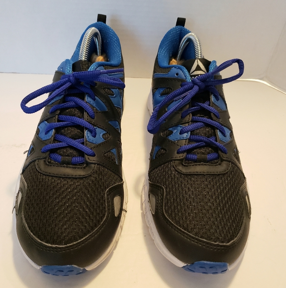 Reebok Running Sneakers Black And Blue Size Youth 6.5 Womens 8.5 1AP506